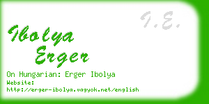 ibolya erger business card